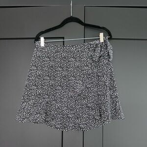 Wrap polka dot skirt